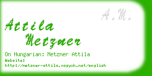 attila metzner business card